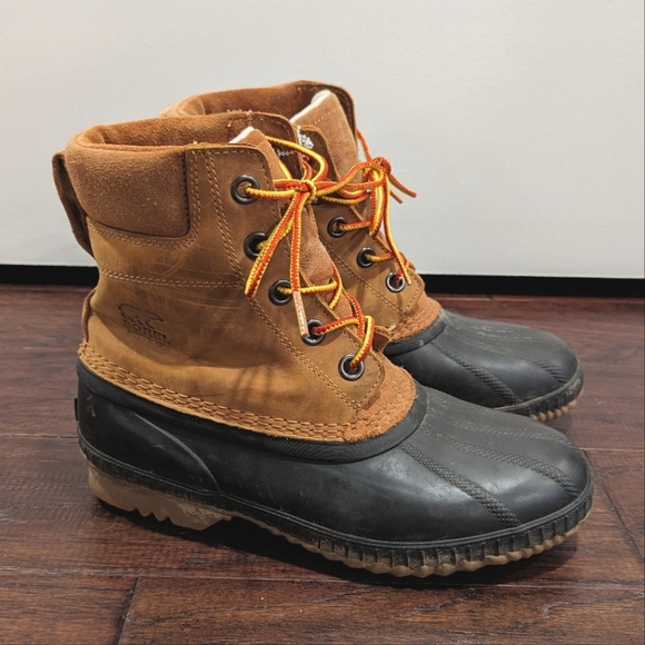 SOREL Cheyanne II Waterproof Leather lace-up duck boots snow